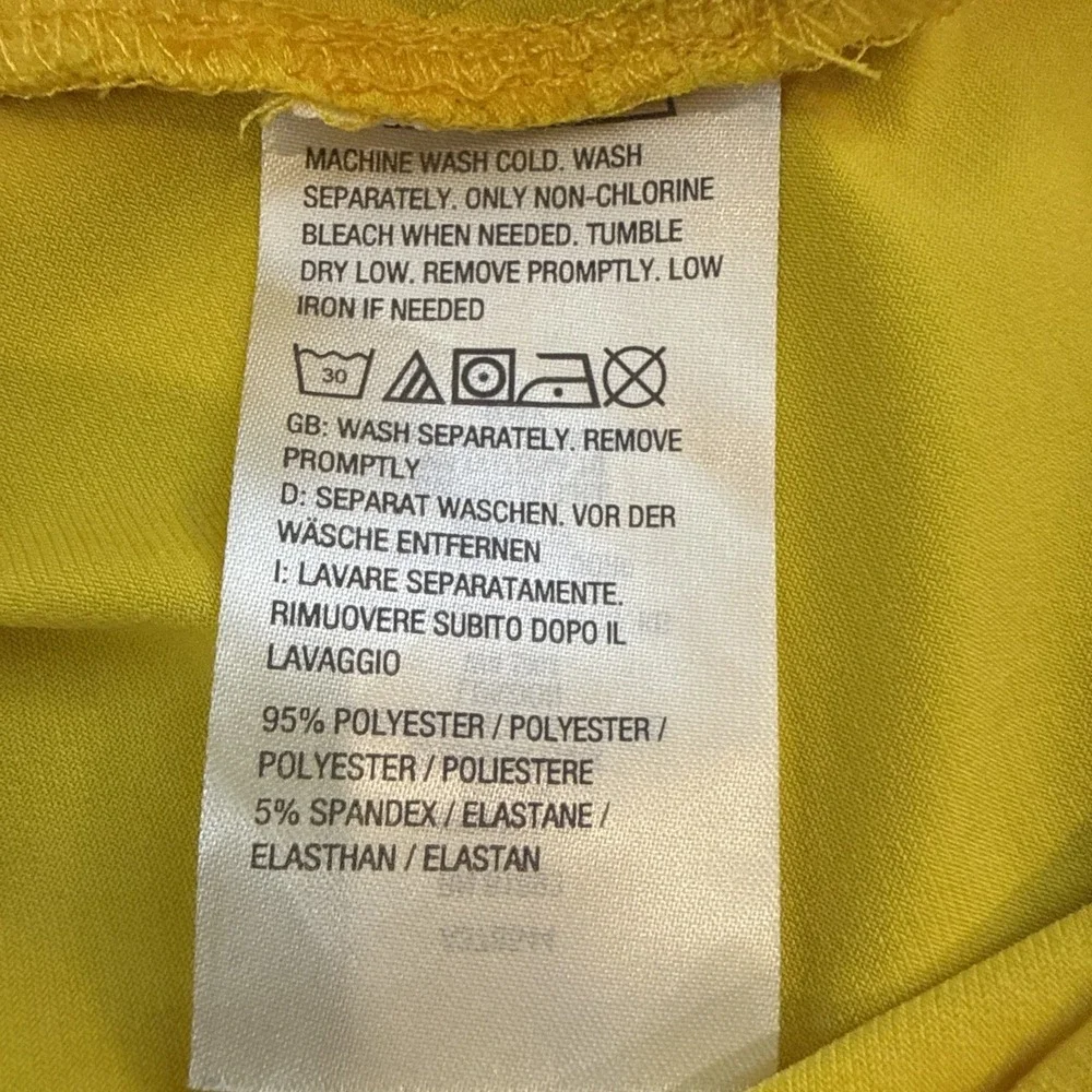 Susan Graver Blouse, Size 1X, Yellow, 3/4 Sleeves, Casual, Workwear, QVC - Picture 5 of 6